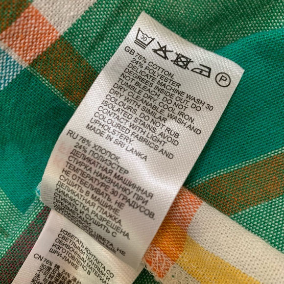 NWT REISS | Girls Matilda Jr. Cross Back Green Check Plaid Dress | Size 8-9Y - Picture 6 of 9